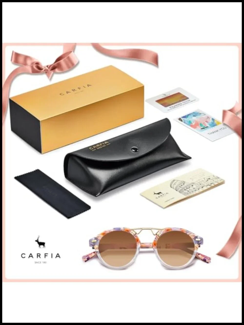 Small Face Retro Acetate Polarized Sunglasses for Women UV Protection